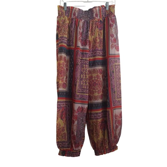 FP Movement Sashay My Way Harem Baggy Slouchy Pockets Lined Pants Lg